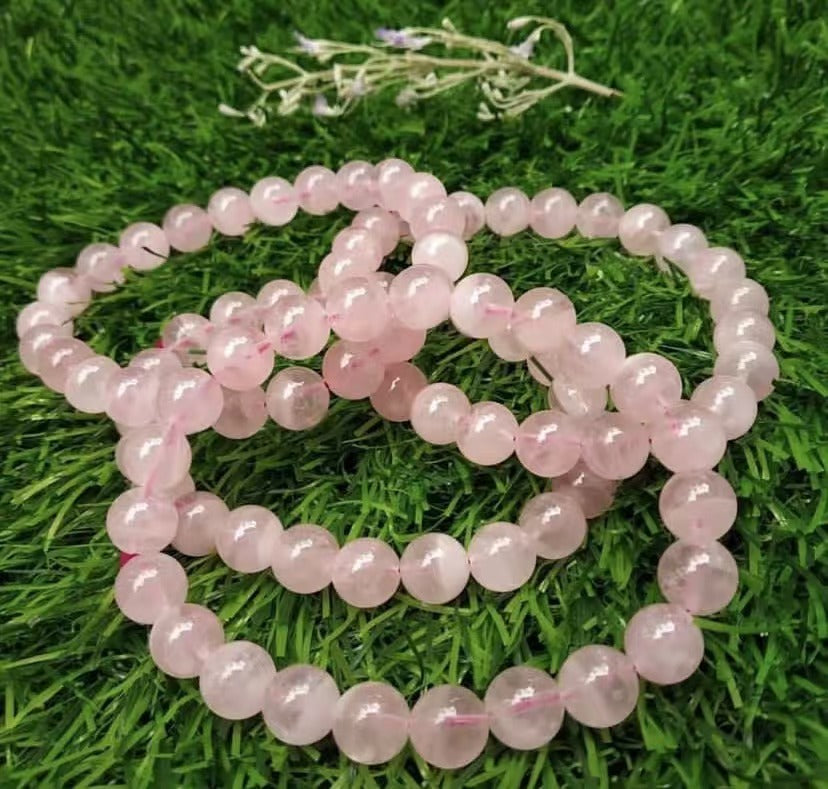 $3/PC 8mm Rose Quartz Bracelet for Gift for Friends and Family