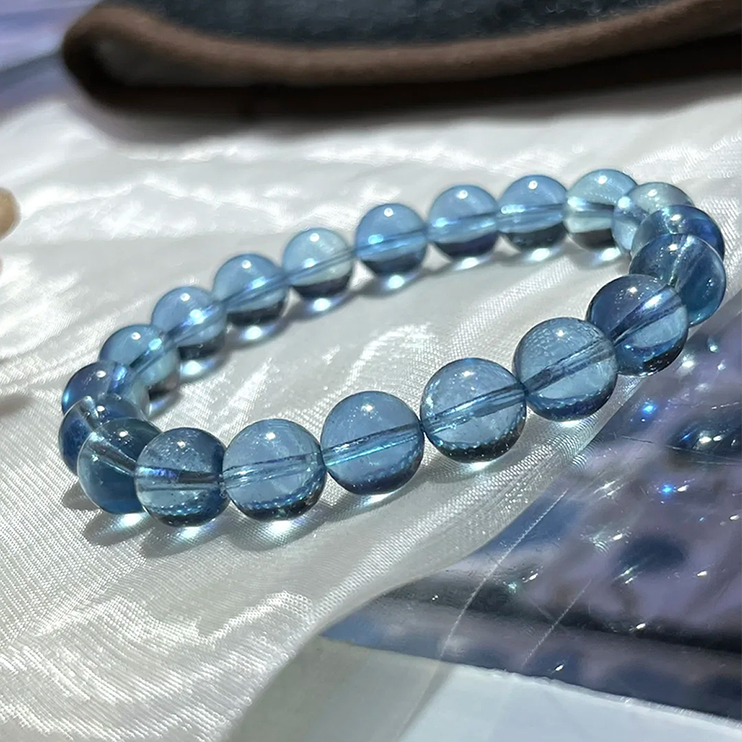 $12/Pc 8mm Aquamarine Bracelet For Crystal Healing