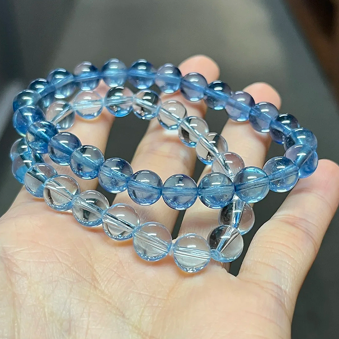 $12/Pc 8mm Aquamarine Bracelet For Crystal Healing