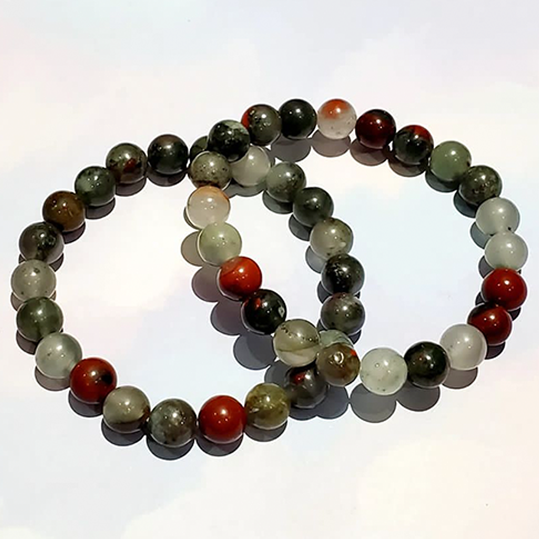 $3/PC 8mm Bloodstone Bracelet to Invigorate energy