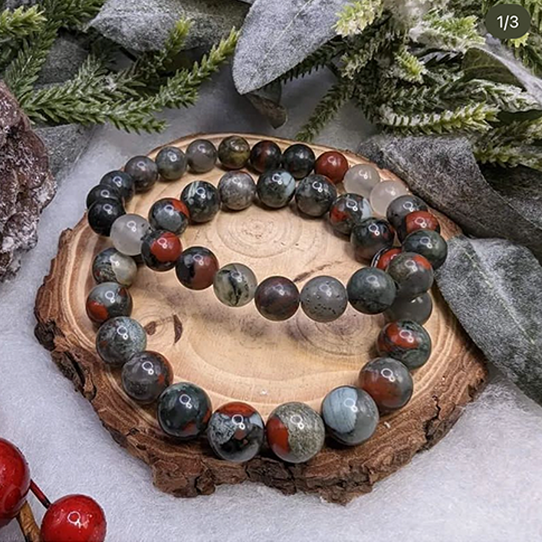 $3/PC 8mm Bloodstone Bracelet to Invigorate energy